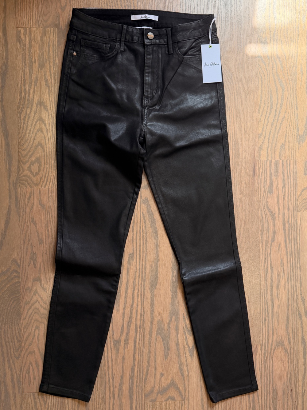 Sam Edelman Black Coated  Skinny Jeans